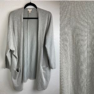 DONNI. Ribbed Open Front Cardigan Jacket OS